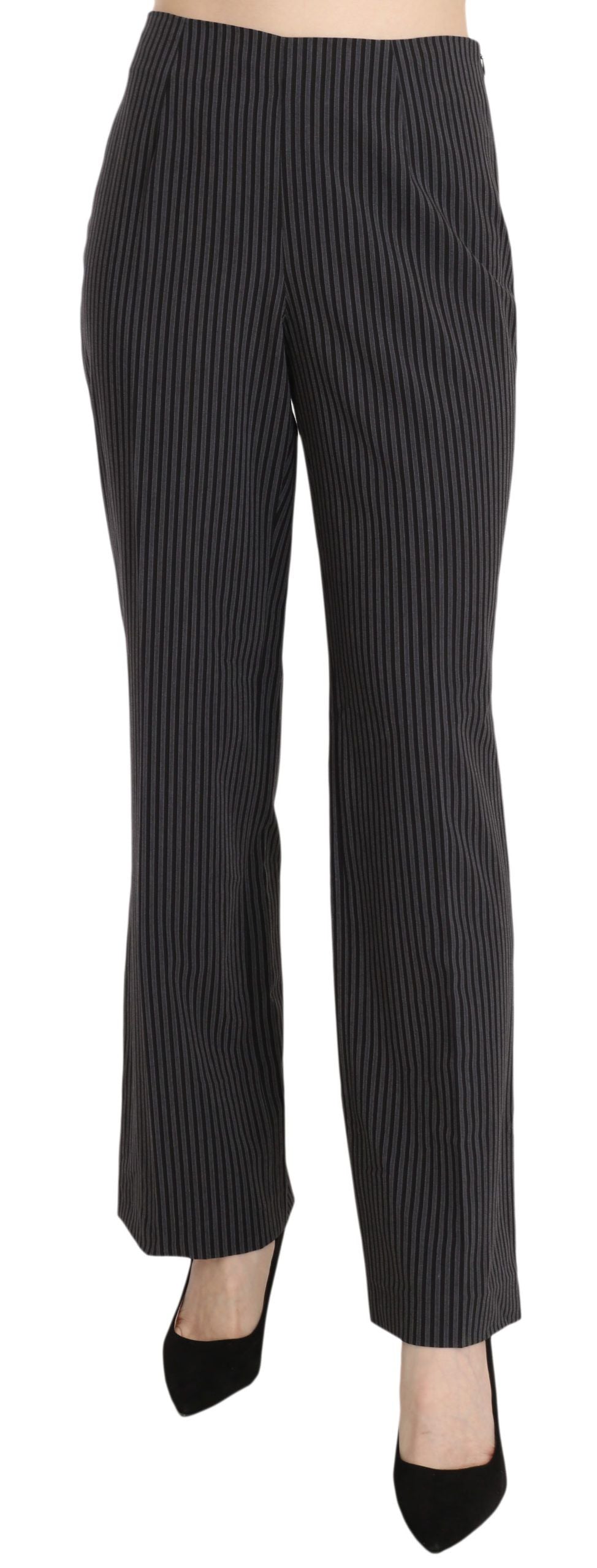 BENCIVENGA Black Striped Cotton Sretch Dress Pantalon Pantalon