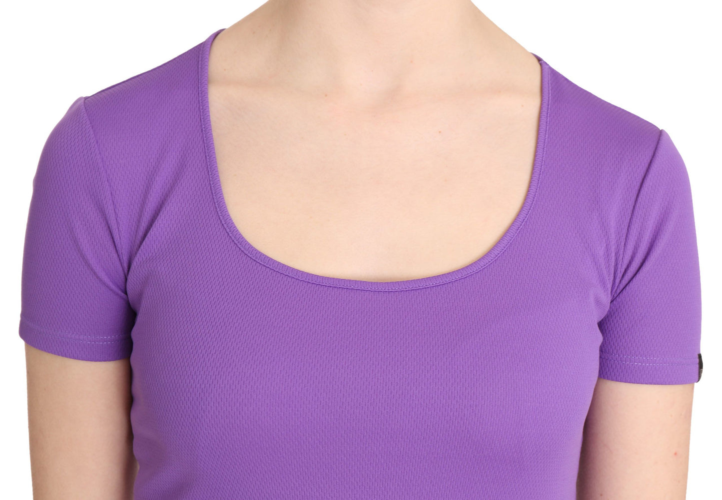 GF Ferre Purple 100% Polyester Short Sleeve Top Blouse