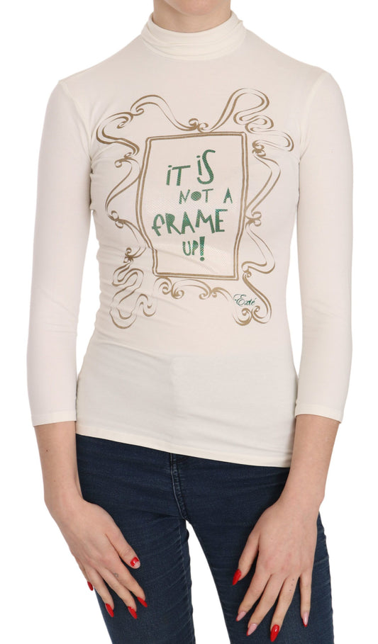 Exte Crew Neck Ito ay Hindi Isang Frame Up! Print Blouse