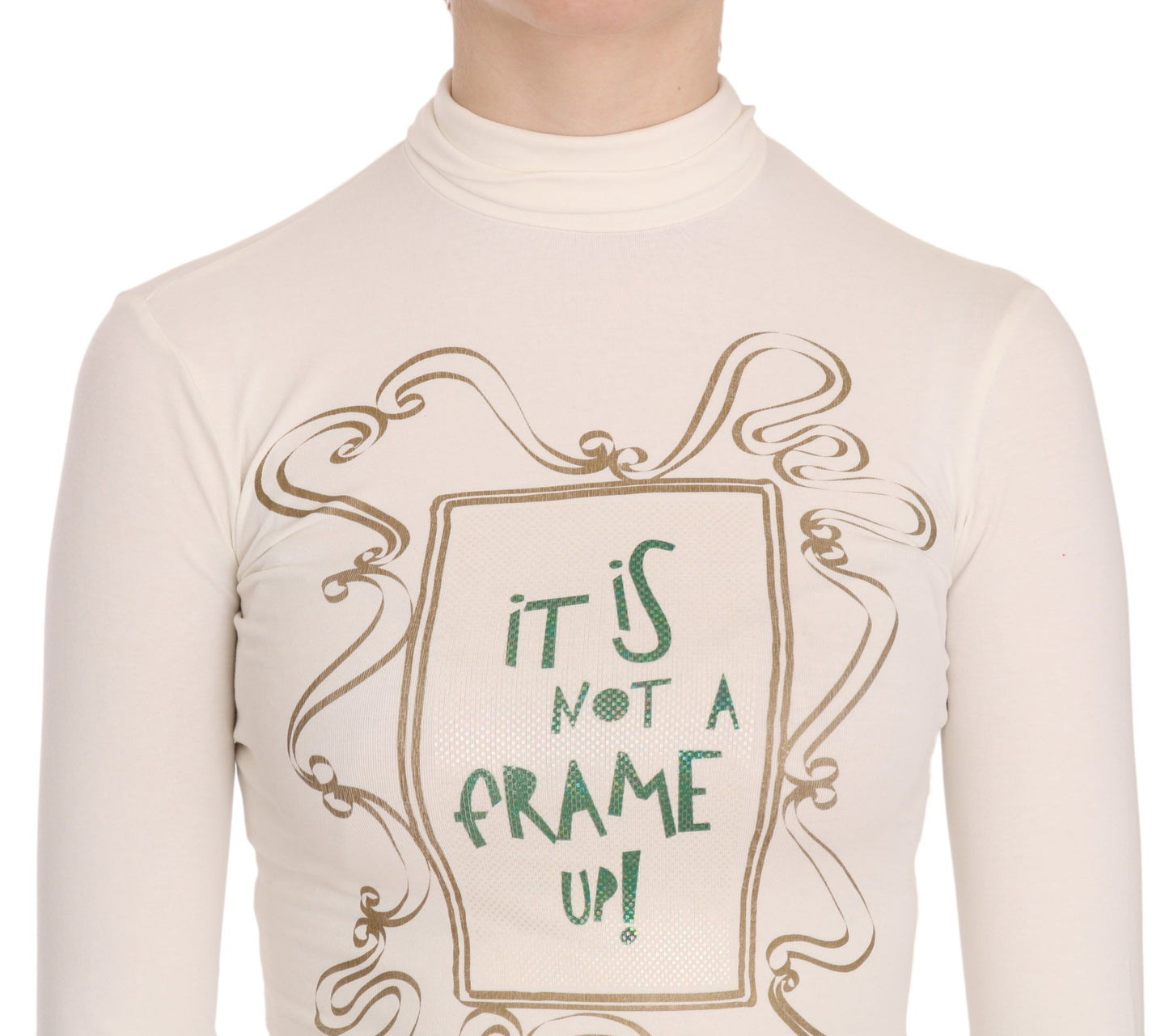 Exte Crew Neck Ito ay Hindi Isang Frame Up! Print Blouse