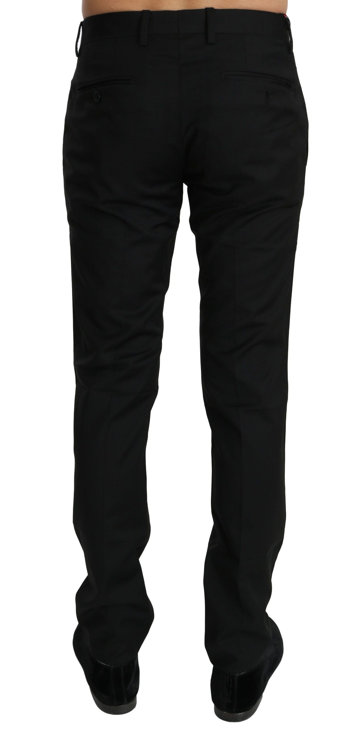 Dolce &amp; Gabbana Black Dress Formal Trouser Mens Wool Pants