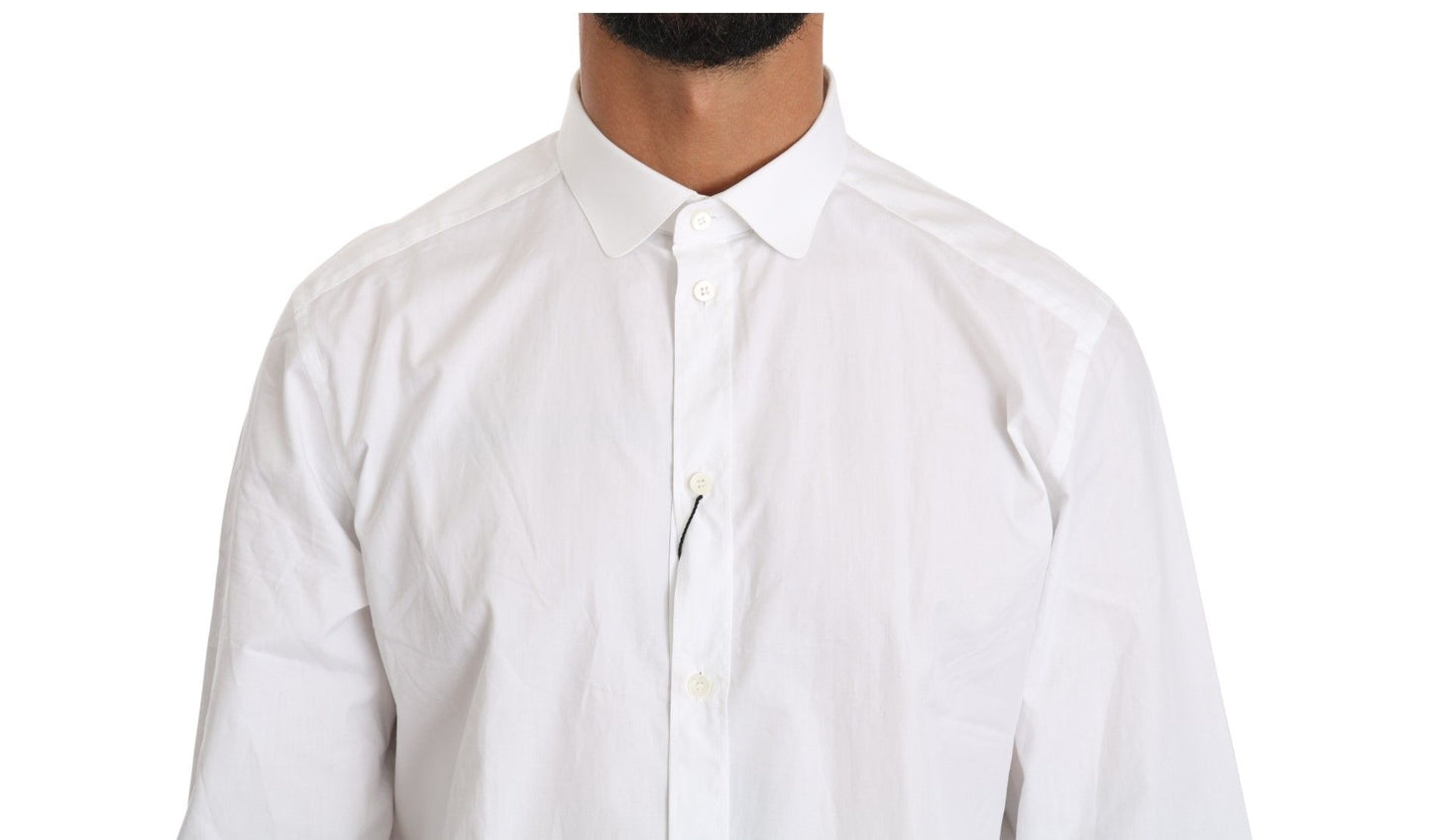 Dolce &amp; Gabbana White Cotton Long Sleeve Top Shirt