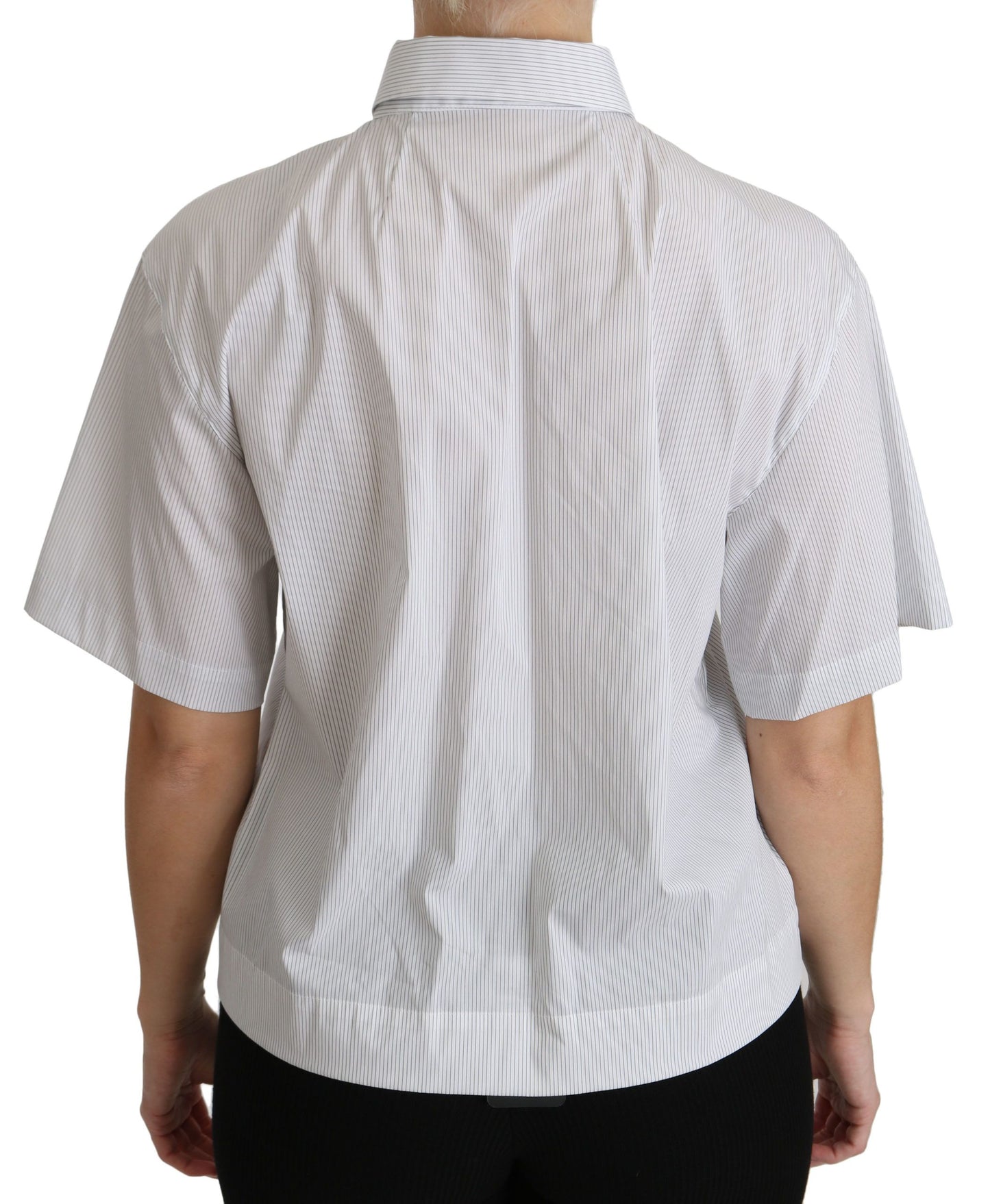 Dolce &amp; Gabbana White Collared Short Sleeve Polo Shirt Top