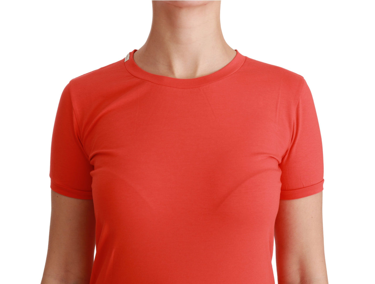 Dolce &amp; Gabbana Red Crewneck Short Sleeve T-shirt Cotton Top