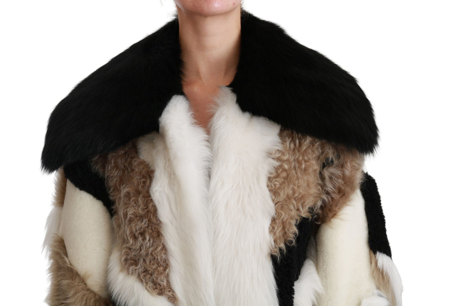 Dolce &amp; Gabbana Schaffell-Shearling-Cape-Jackenmantel