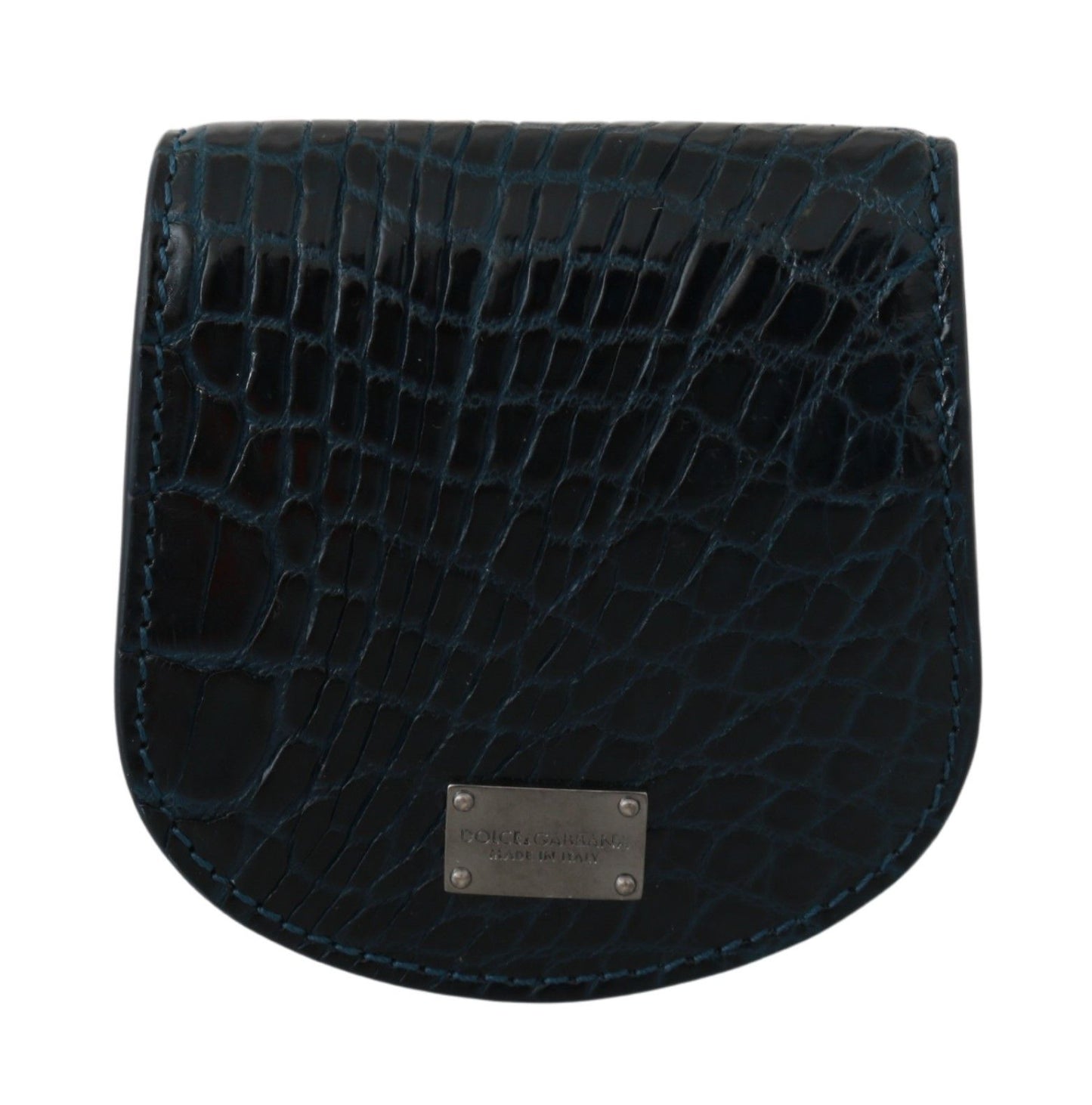 Dolce &amp; Gabbana Blue Exotic Skins Condom Case Holder Pocket