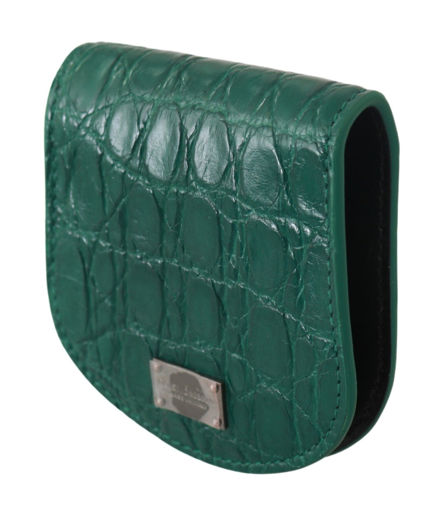 Dolce &amp; Gabbana Green Exotic Skins Condom Case Holder Wallet