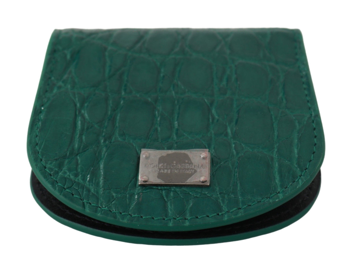 Dolce &amp; Gabbana Green Exotic Skins Condom Case Holder Wallet