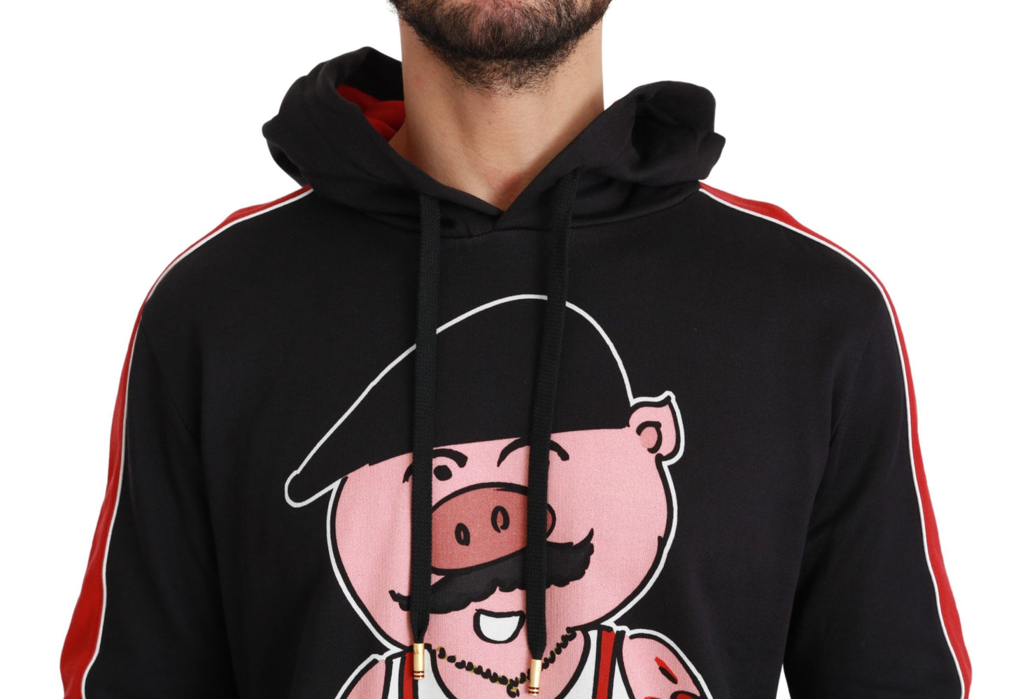 Dolce &amp; Gabbana Black Pig of the Year Hooded Sweater