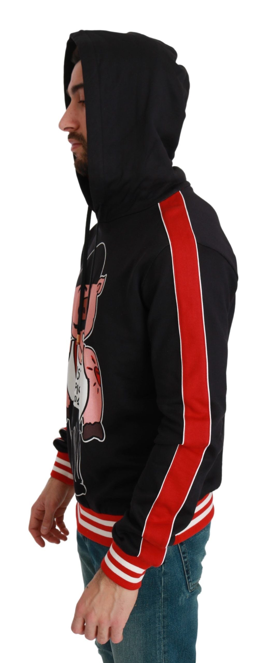 Dolce &amp; Gabbana Black Pig of the Year Hooded Sweater