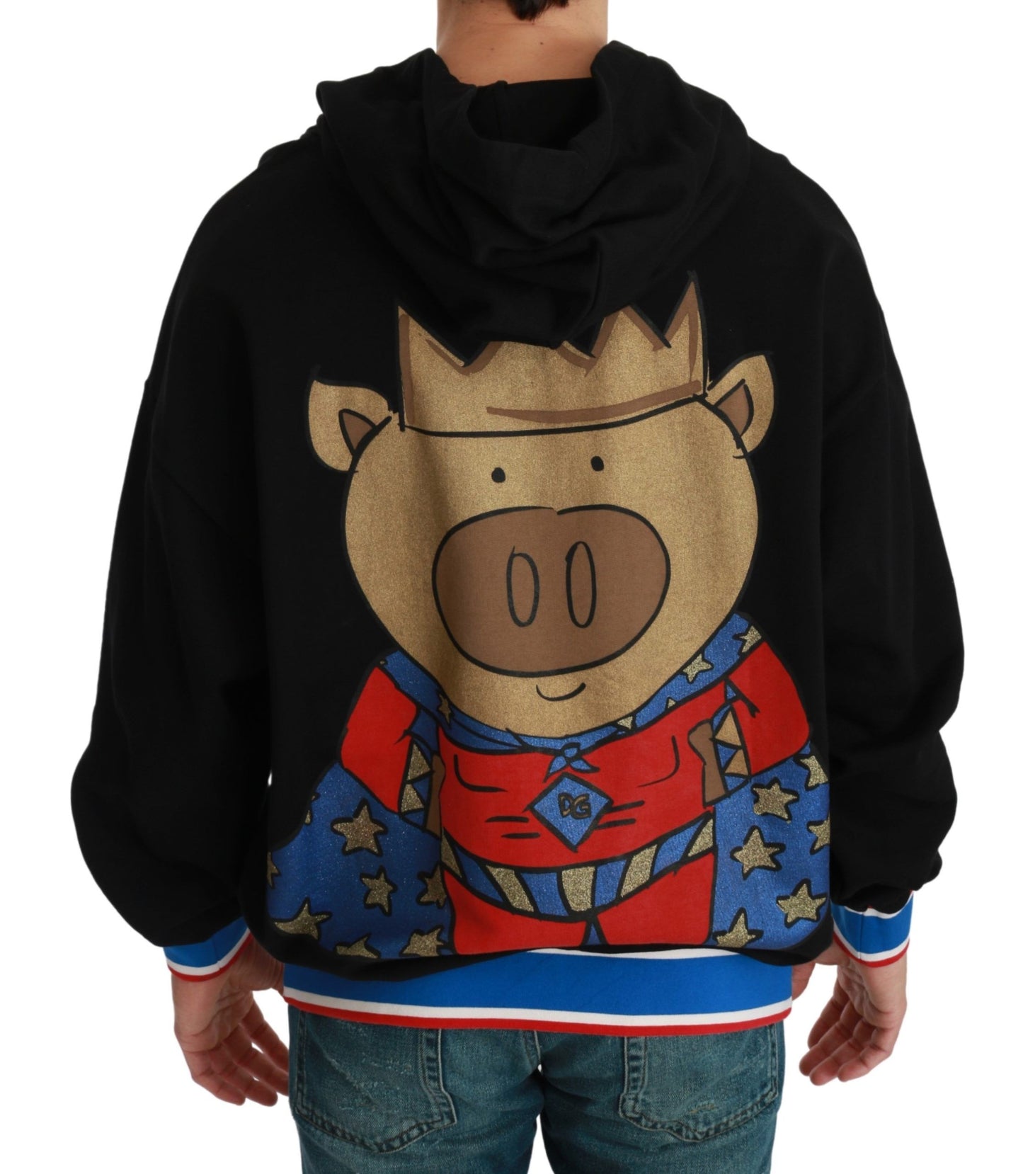 Dolce &amp; Gabbana Black Sweater Pig of the Year Hooded