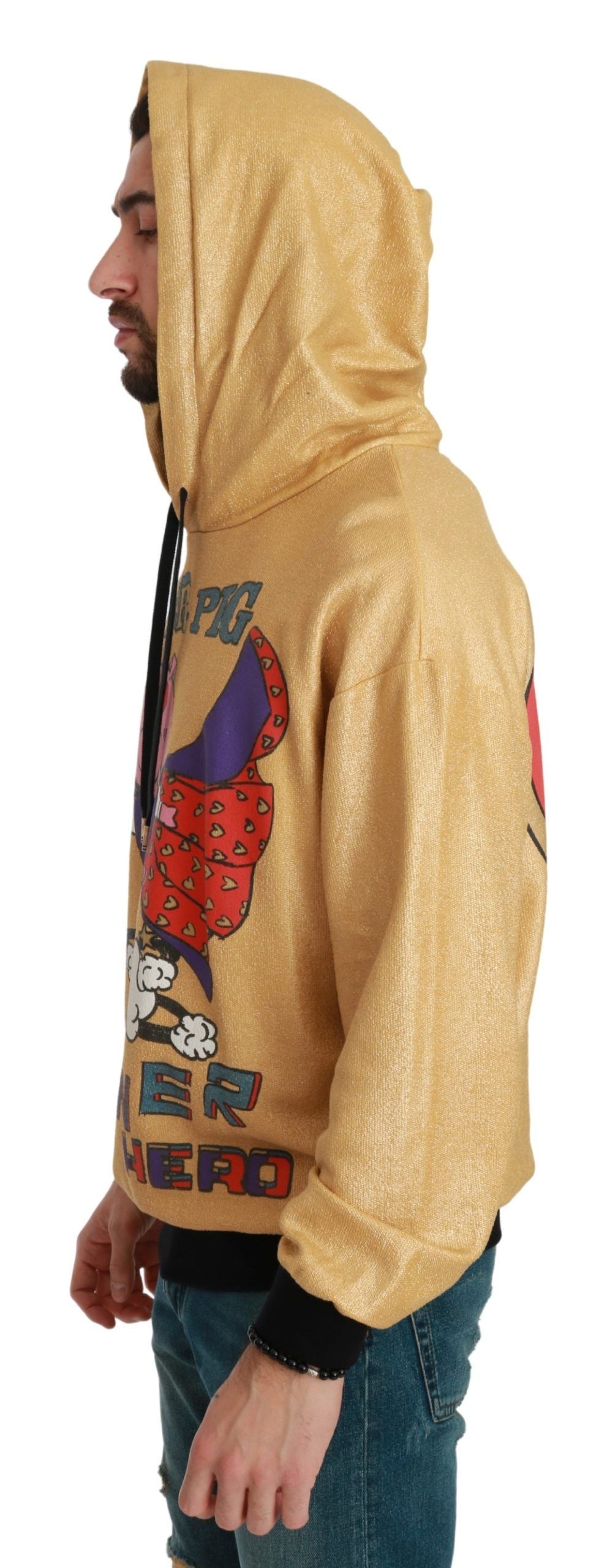 Dolce &amp; Gabbana Gold Pig of the Year Hooded Sweater