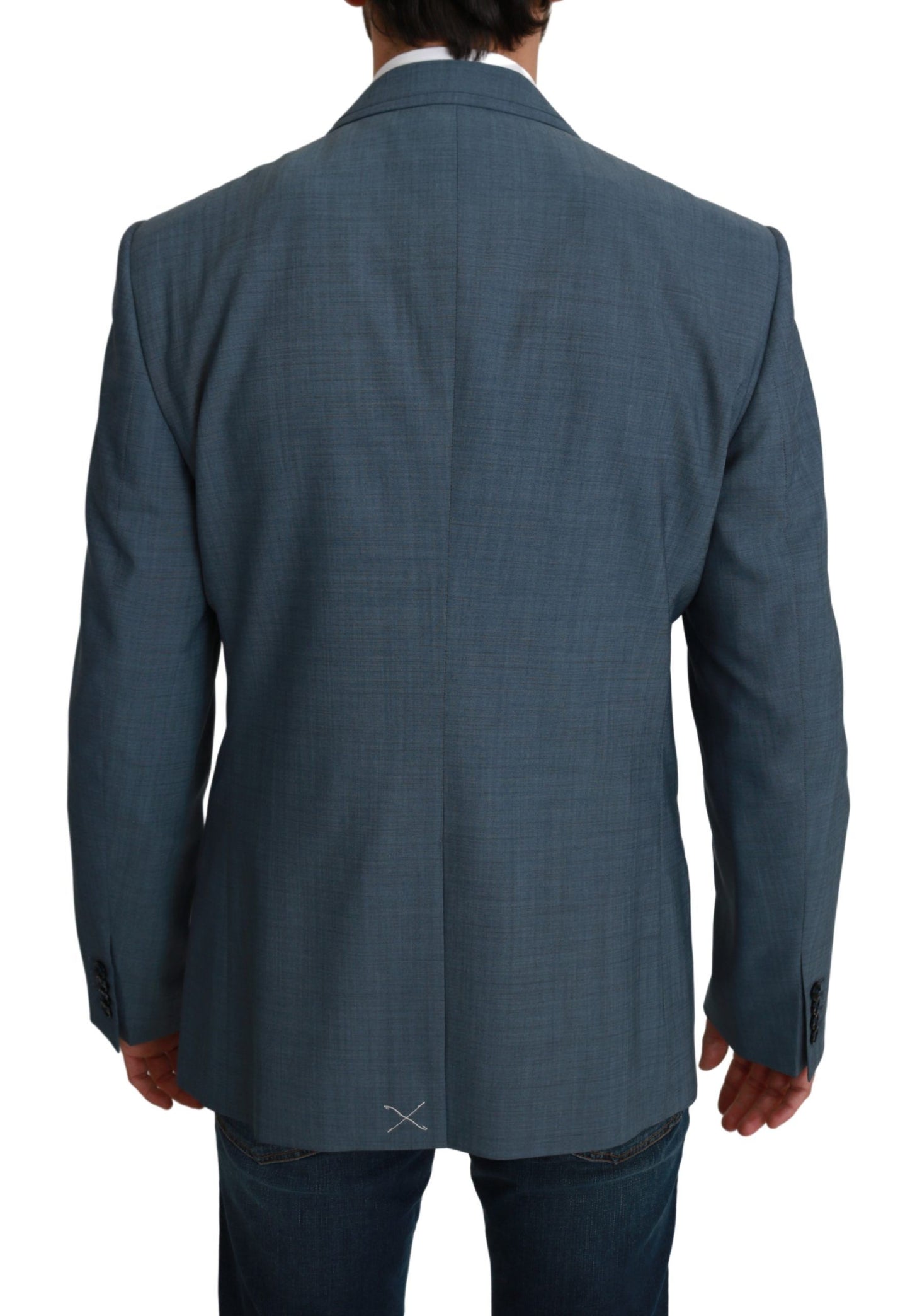 Dolce &amp; Gabbana Blue Single Breasted Formal Wool Blazer