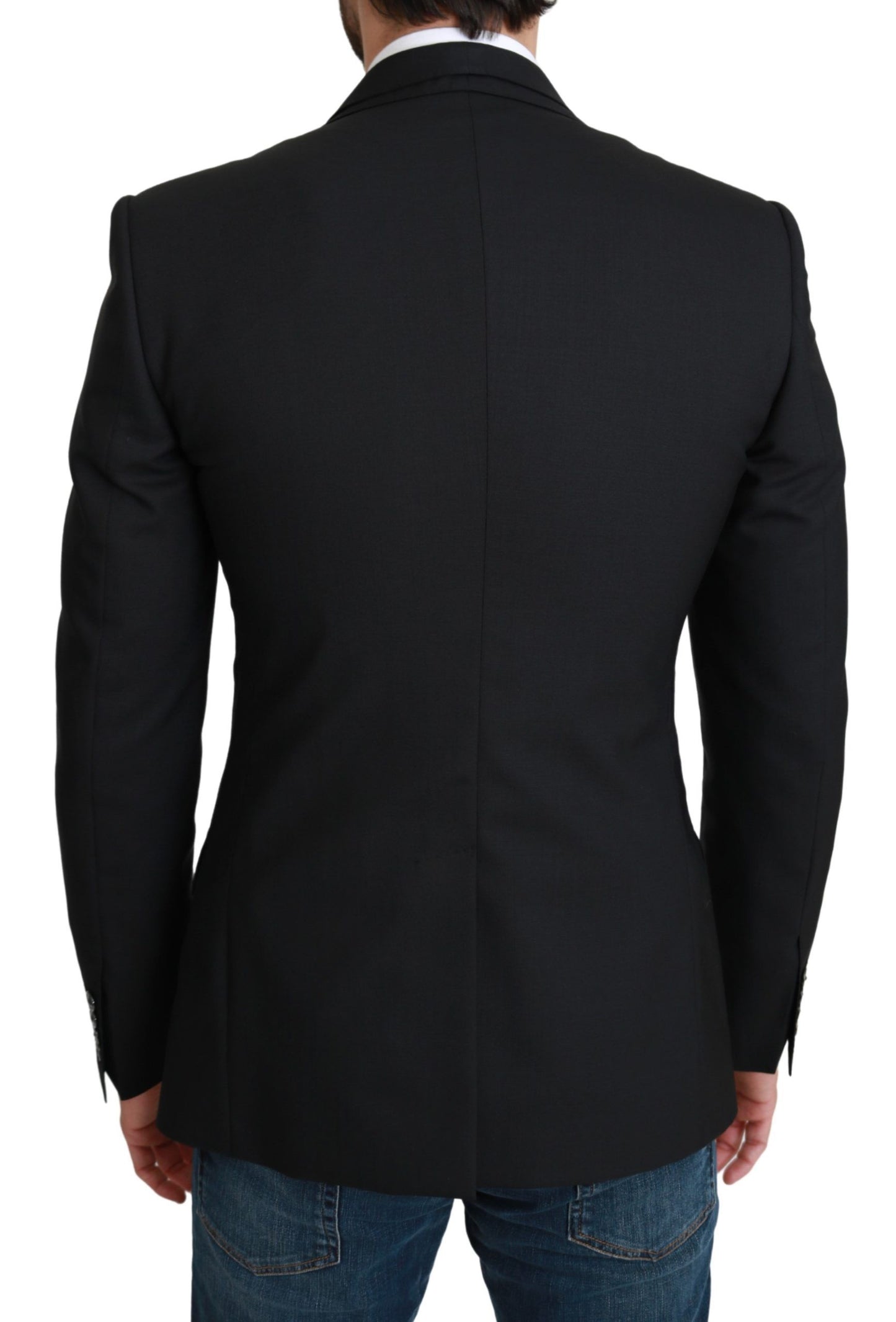 Dolce &amp; Gabbana Black Single Breasted Formal Wool Blazer