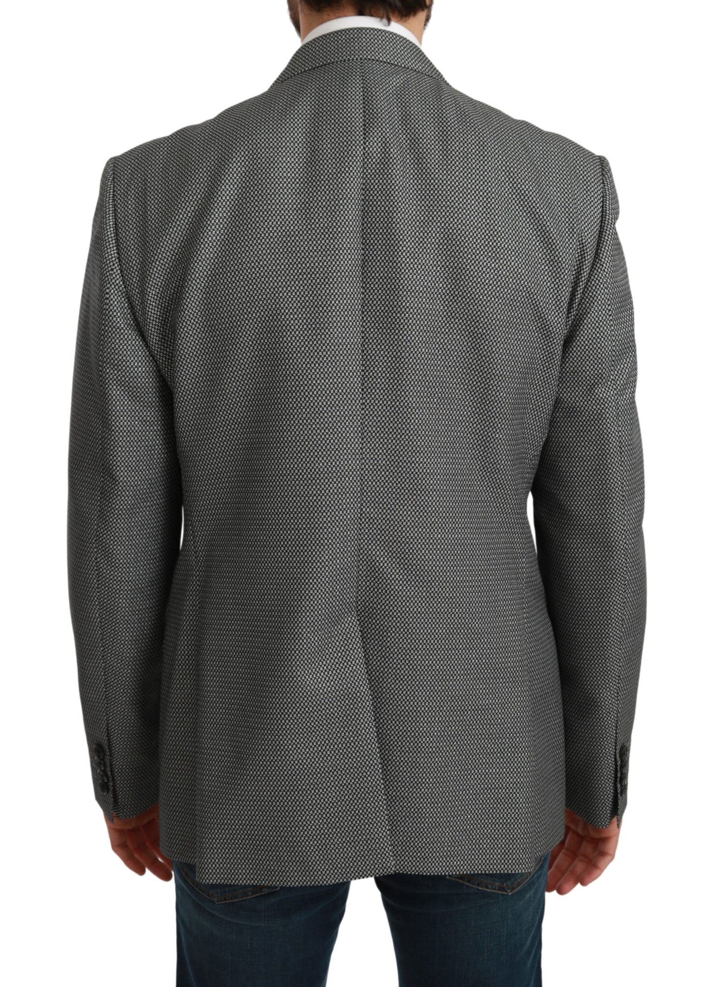 Dolce &amp; Gabbana Grey Slim Fit Formal MARTINI Blazer