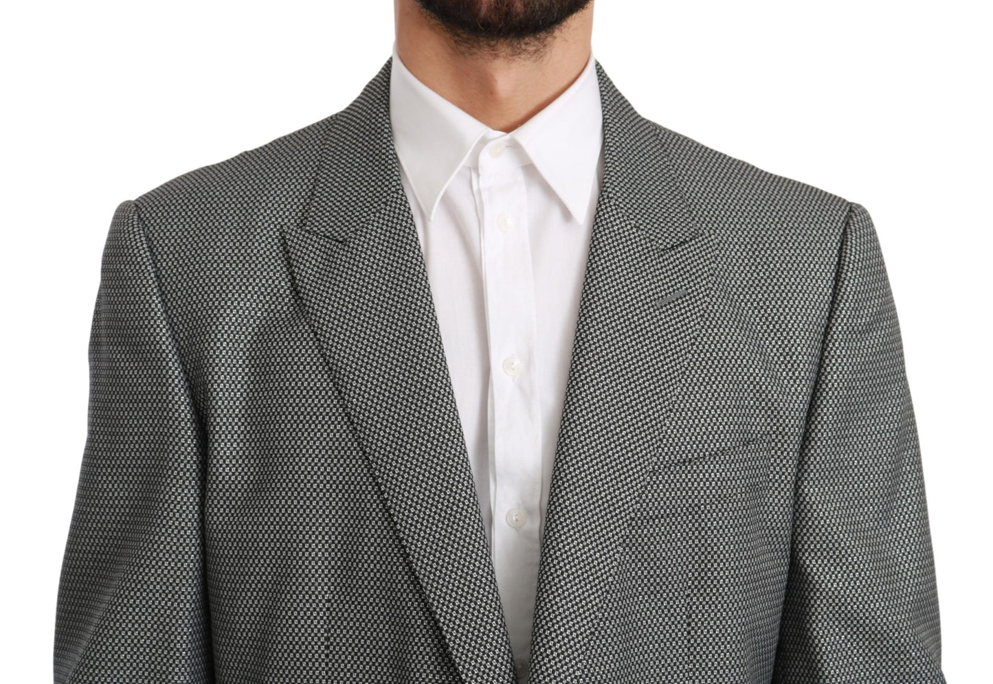 Dolce &amp; Gabbana Grey Slim Fit Formal MARTINI Blazer