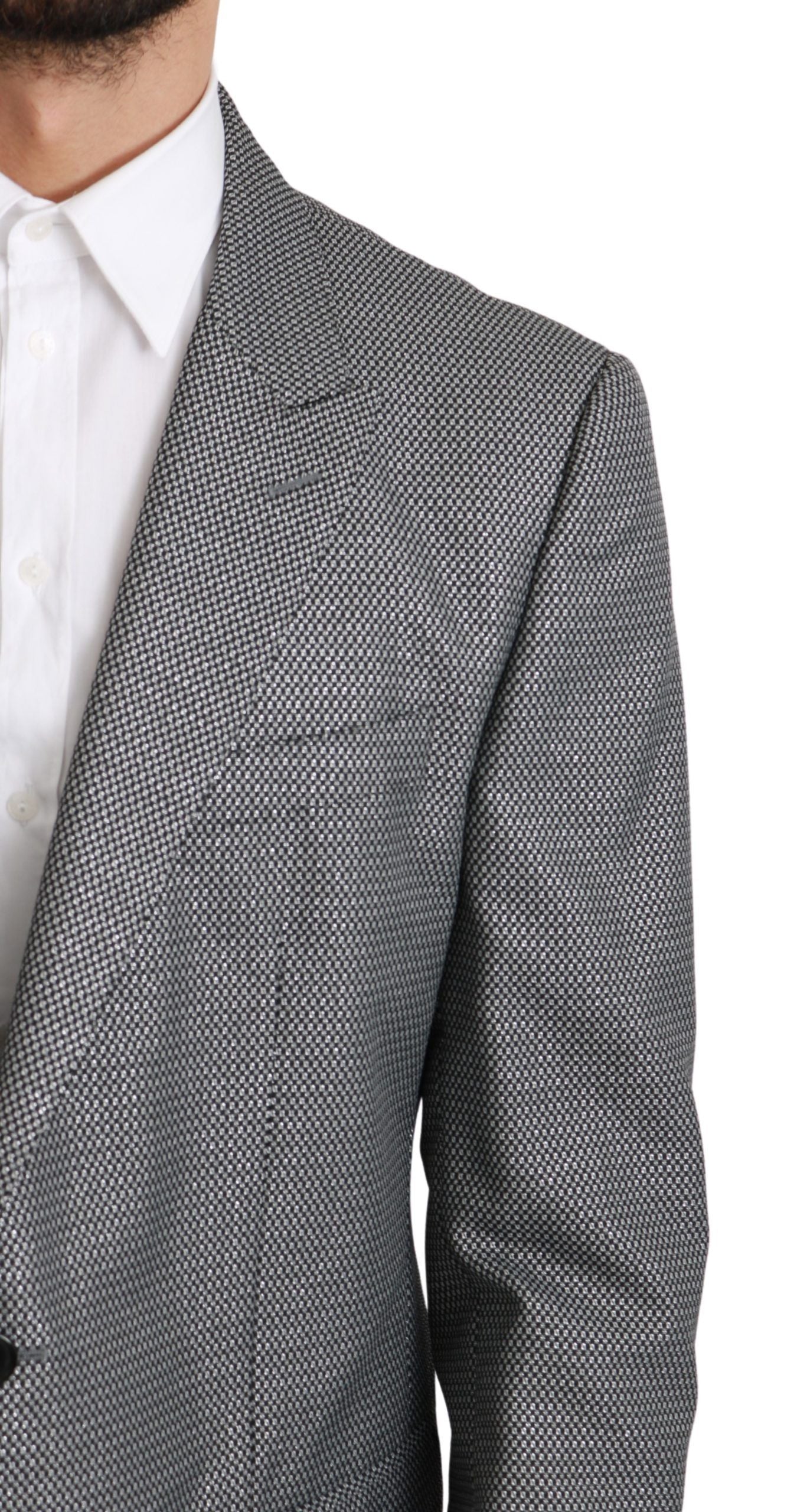 Dolce &amp; Gabbana Grey Slim Fit Formal MARTINI Blazer