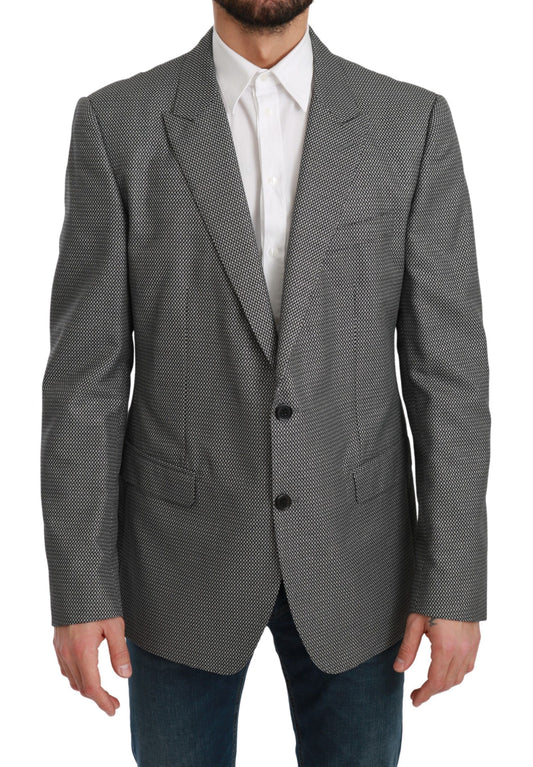 Dolce &amp; Gabbana Grauer, schmal geschnittener formeller MARTINI-Blazer