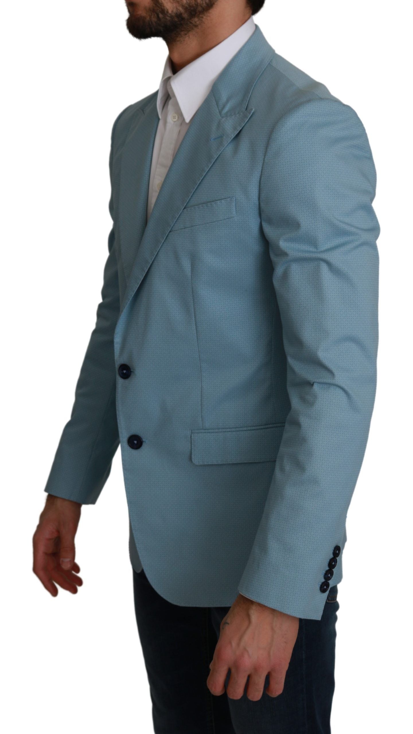 Dolce &amp; Gabbana Blue Slim Fit Manteljacke MARTINI Blazer