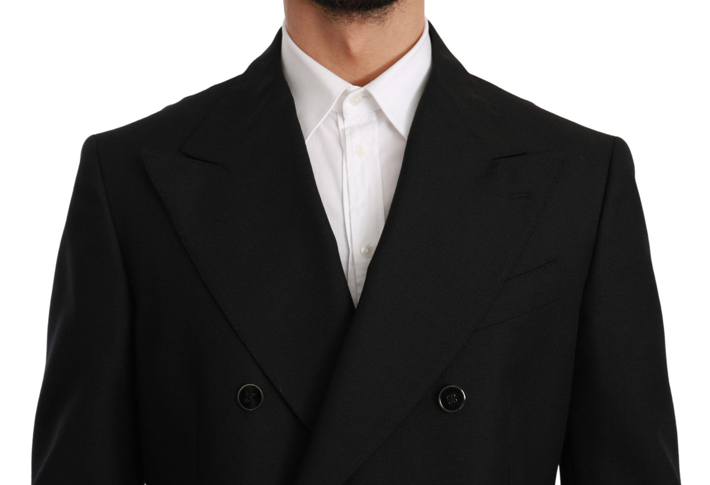 Dolce &amp; Gabbana Black Slim Fit Jacket Coat Wool Blazer