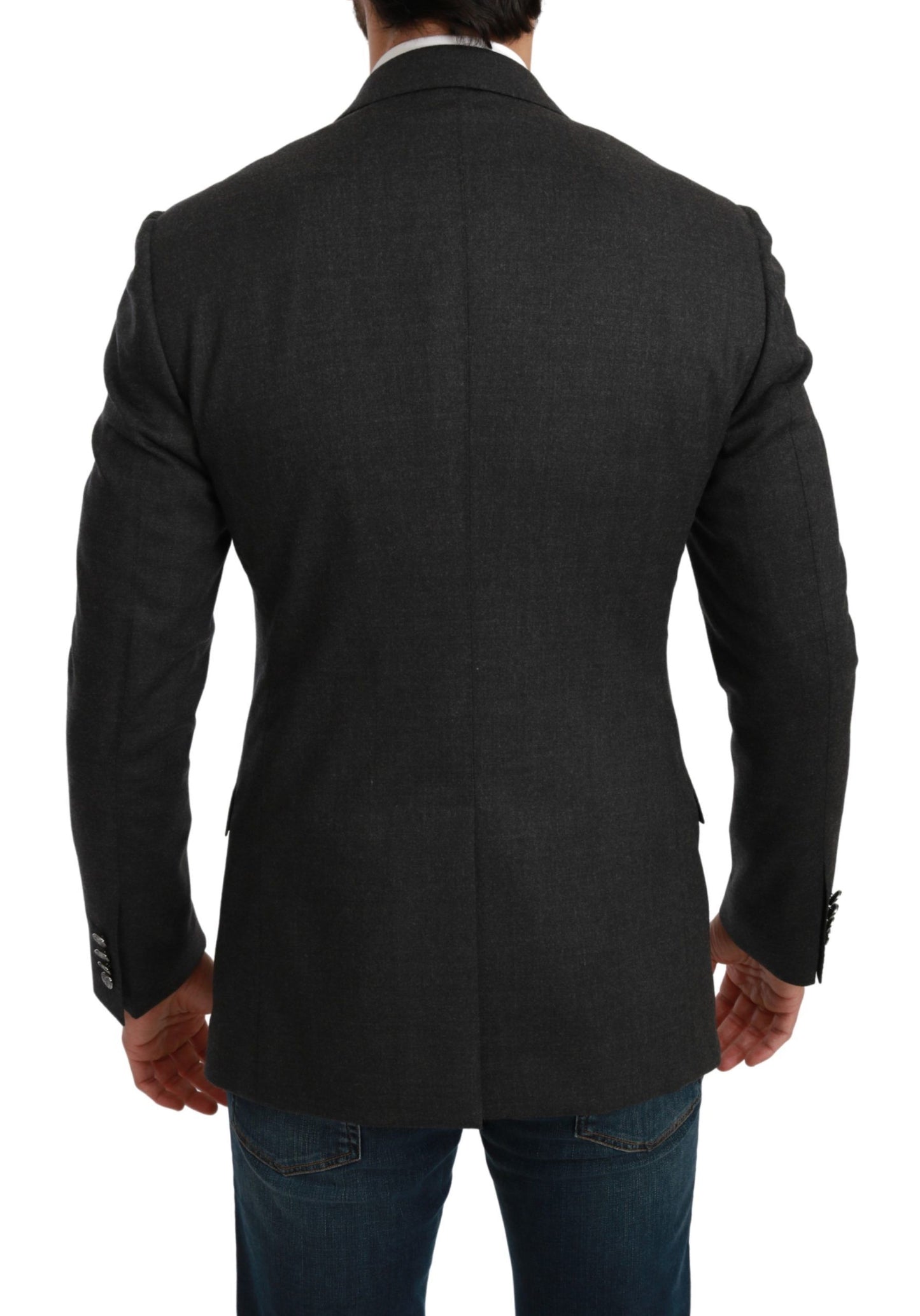 Dolce &amp; Gabbana Grey NAPOLI Slim Fit Jacket Wool Blazer