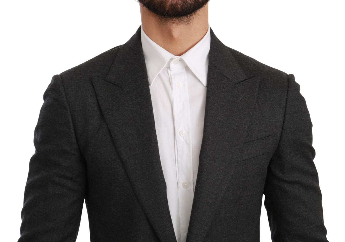 Dolce &amp; Gabbana Grey NAPOLI Slim Fit Jacket Wool Blazer