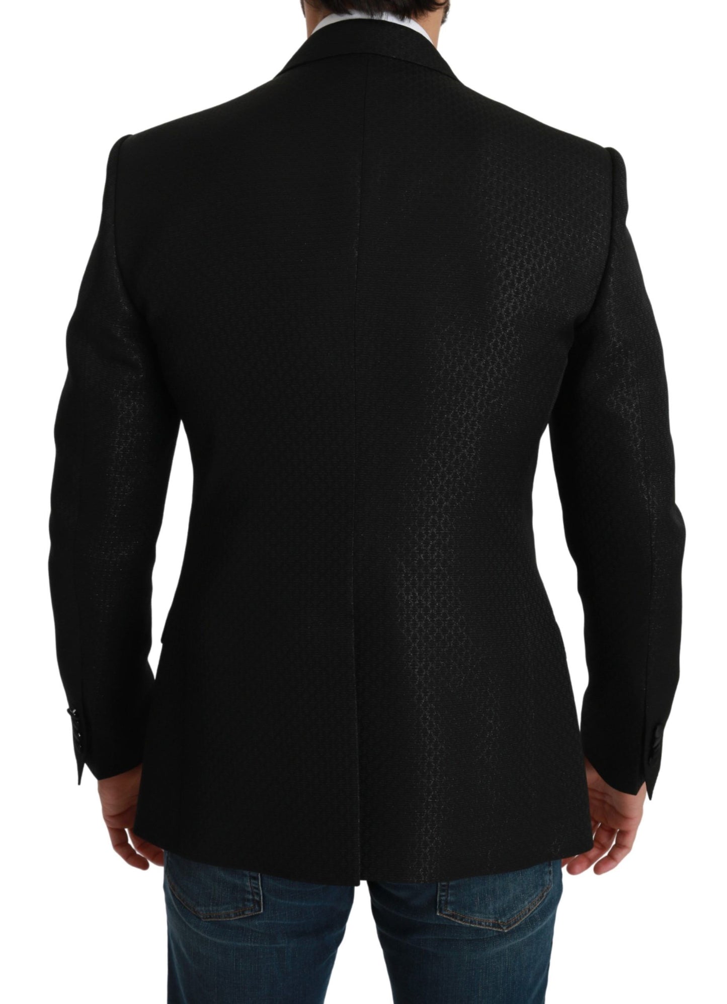 Dolce &amp; Gabbana Black Slim Fit Jacket MARTINI Blazer