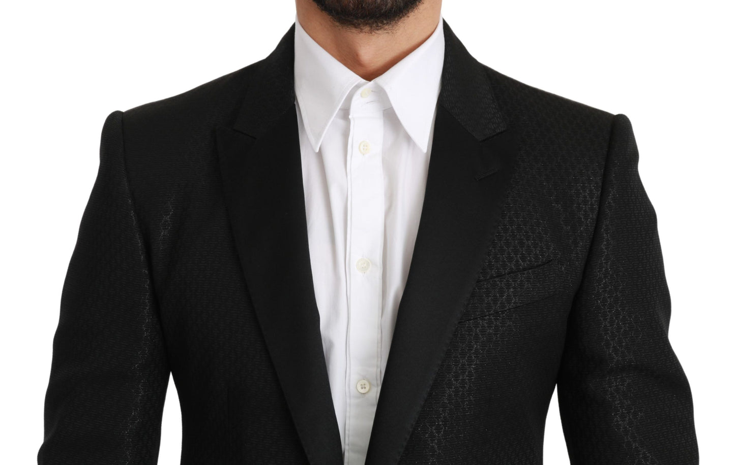 Dolce &amp; Gabbana Black Slim Fit Jacket MARTINI Blazer