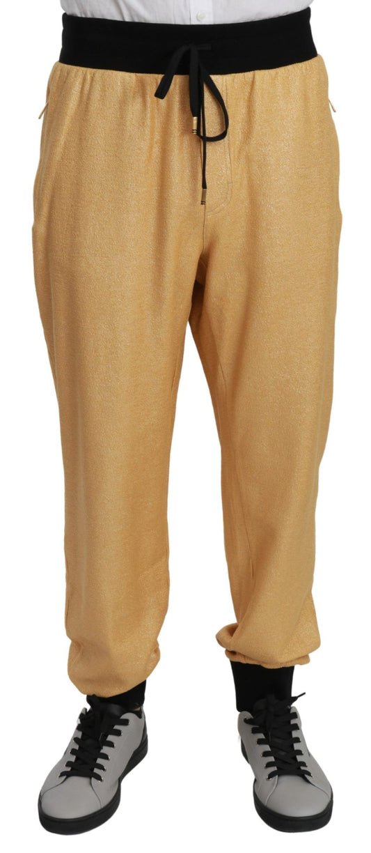 Dolce &amp; Gabbana Gold Year Of The Pig Cotton Mens Pants