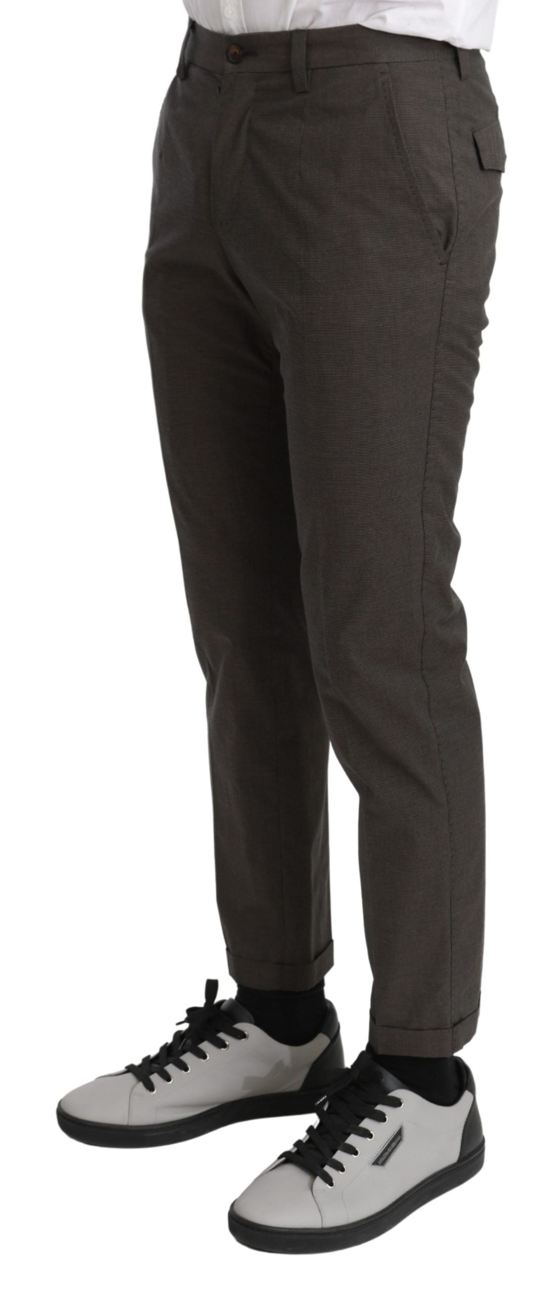 Dolce &amp; Gabbana Brown Casual Mens Trouser 100% Cotton Pants