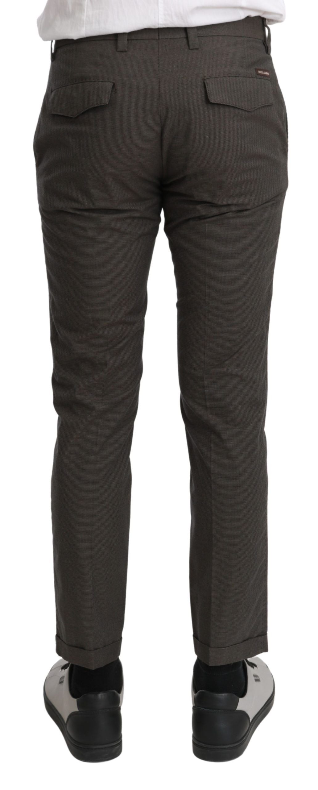 Dolce &amp; Gabbana Brown Casual Mens Trouser 100% Cotton Pants