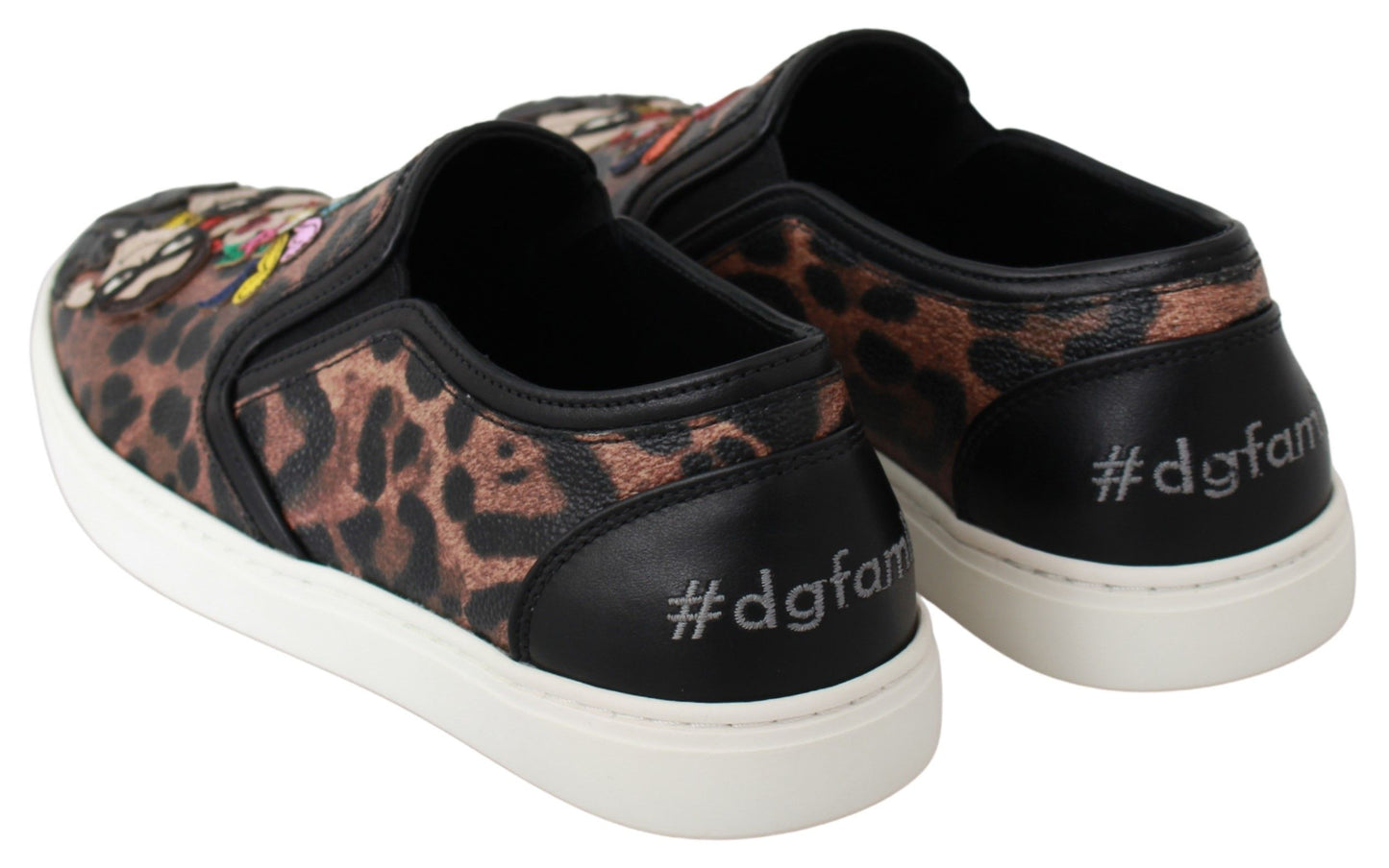 Dolce &amp; Gabbana Leather Leopard #dgfamily Loafers Shoes