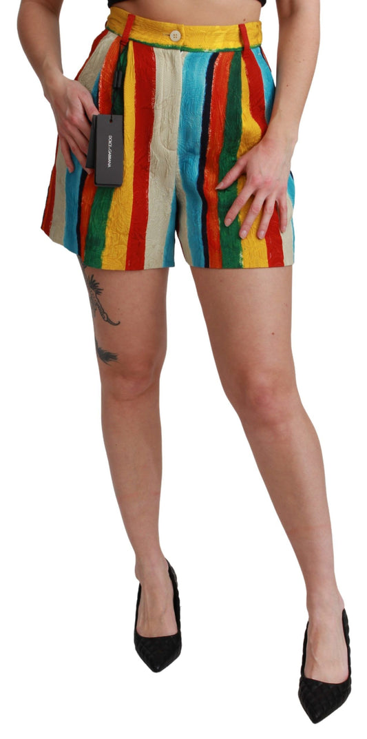 Dolce &amp; Gabbana Multicolor Riga Pittorica Mini Shorts