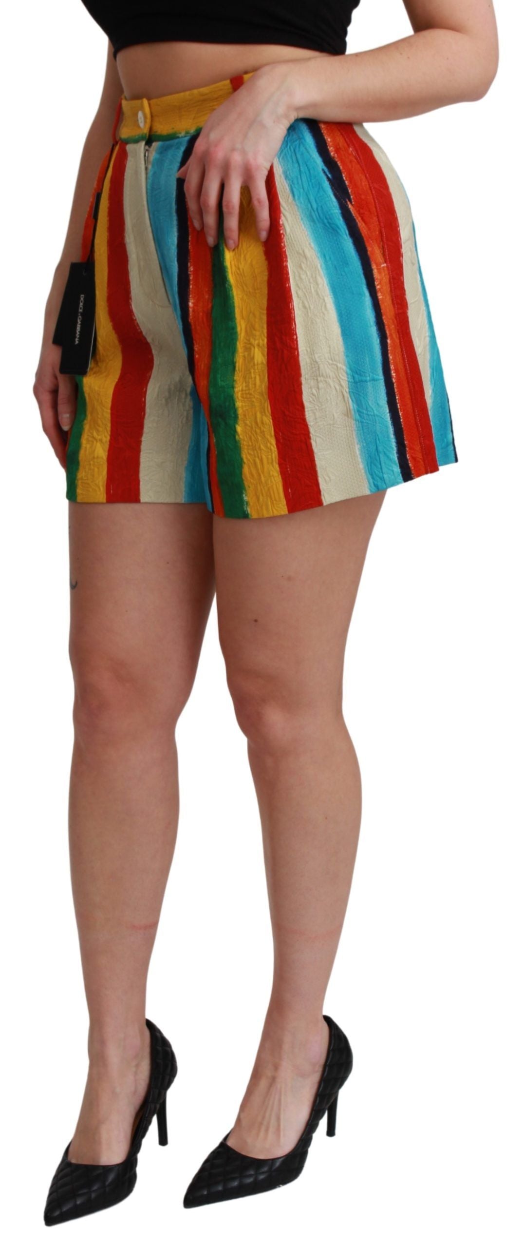 Dolce &amp; Gabbana Multicolor Riga Pittorica Mini Shorts