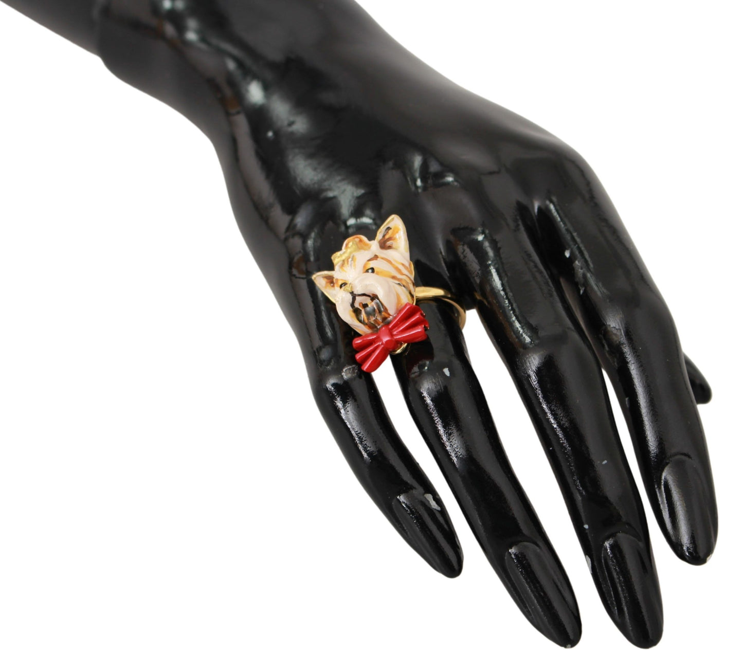 Dolce & Gabbana Chic Canine Gold-Tone Statement Ring