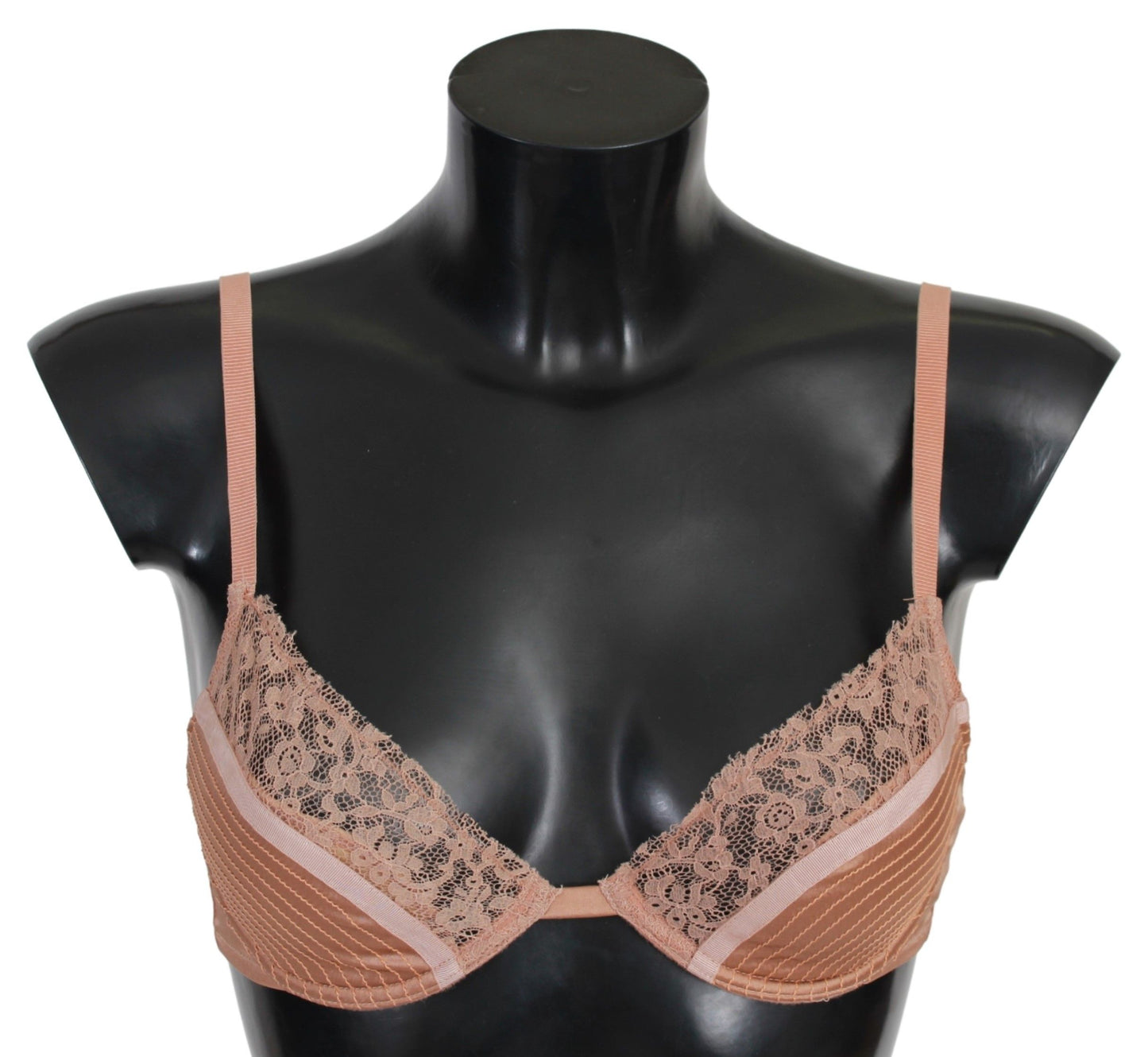 Ermanno Scervino Nude Lace Push-Up-Unterwäsche aus Seide