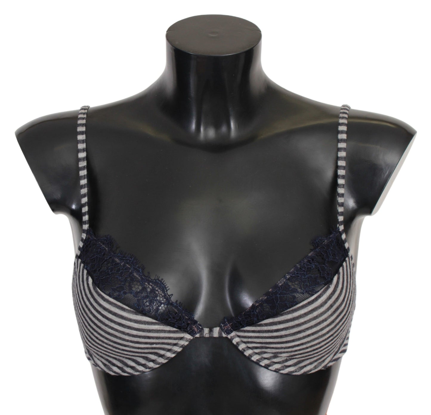 Ermanno Scervino Blue Stripes Lace Reggiseno BH-Unterwäsche