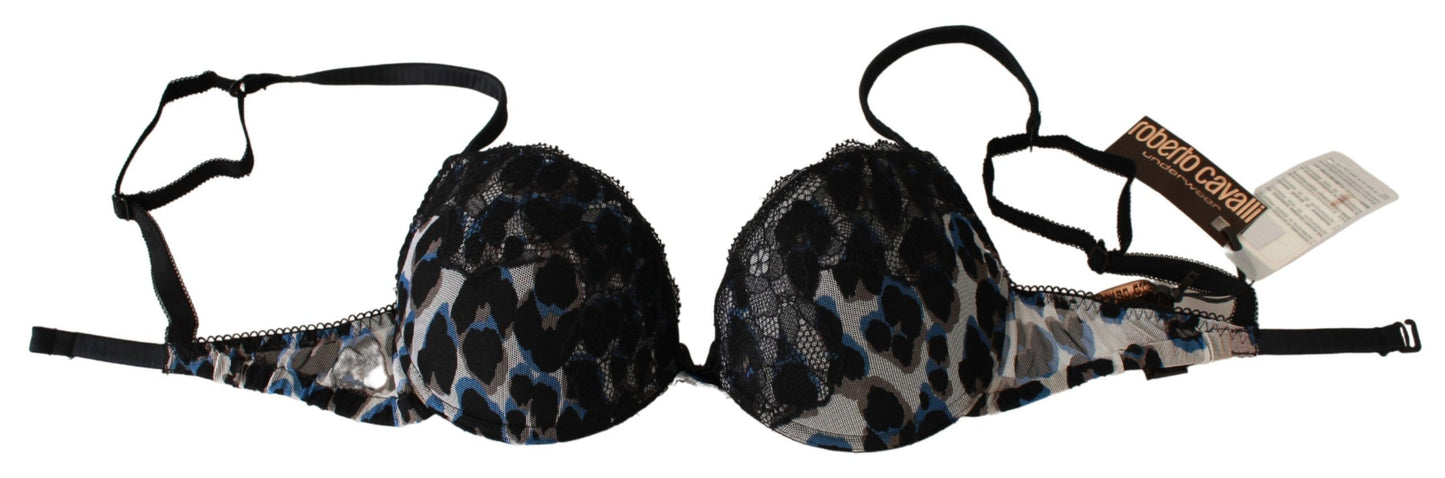 Roberto Cavalli schwarze Spitzen-BH-Unterwäsche aus Reggiseno-Nylon