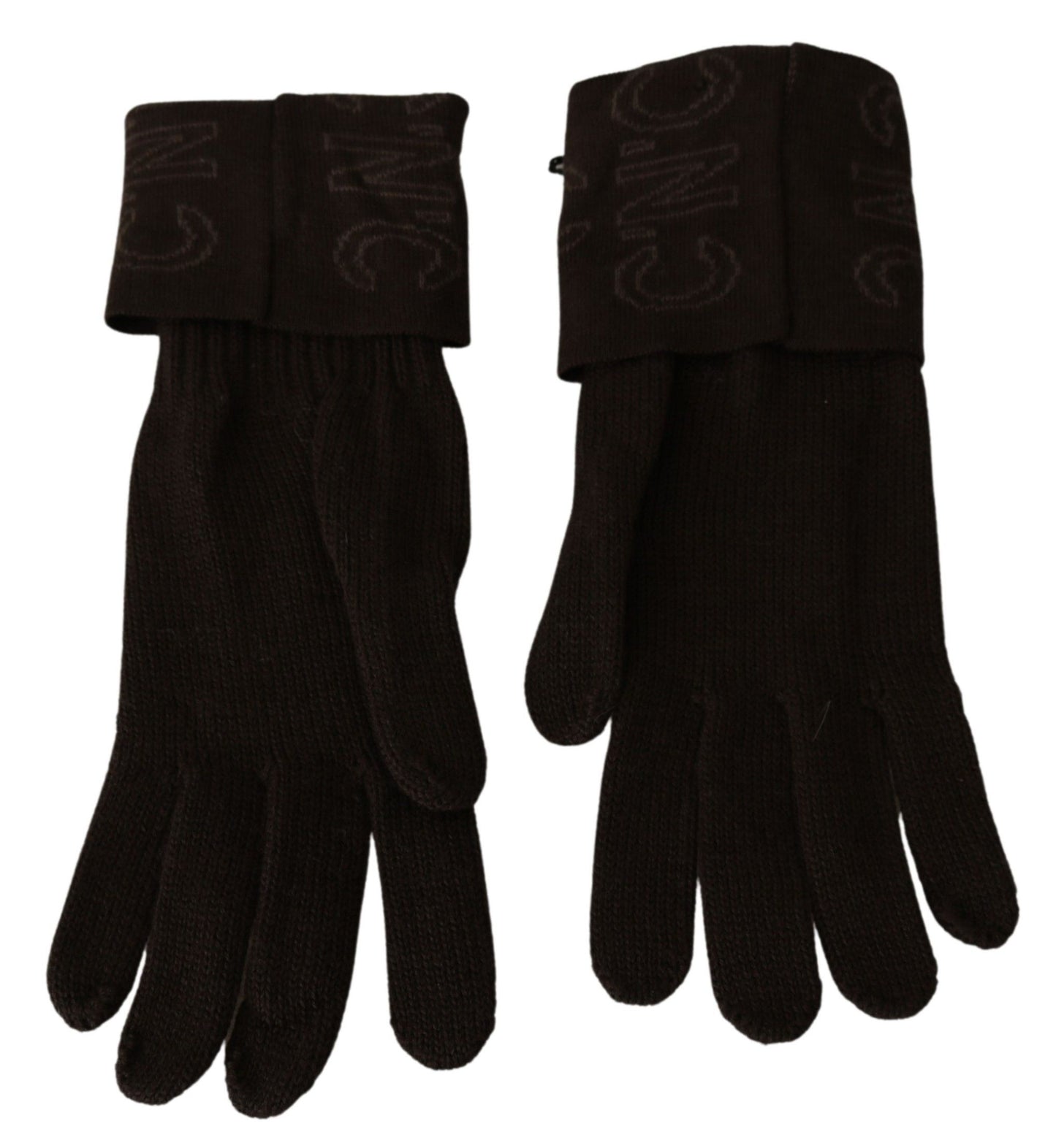 Costume National Elegant Brown Knitted Gloves