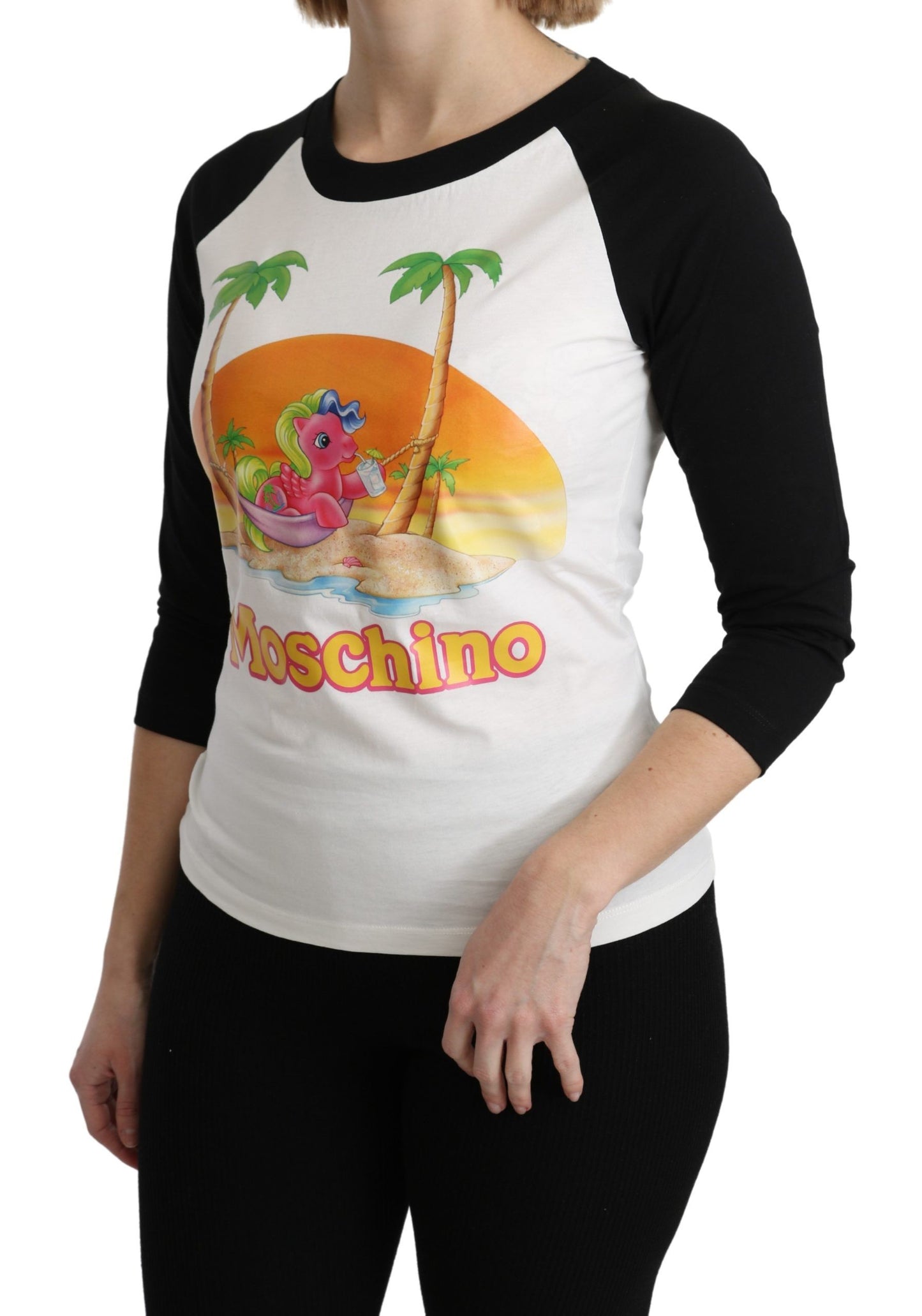 Moschino Weißes Baumwoll-T-Shirt My Little Pony Top T-Shirt