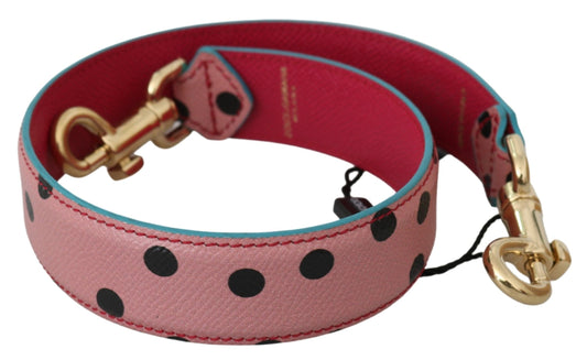 Dolce &amp; Gabbana Pink Polka Dot Leather Shoulder Strap