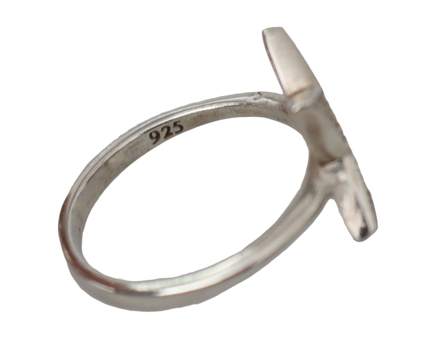 Nialaya Silver Damen-Ring mit klarem CZ-Stern aus 925er Sterlingsilber