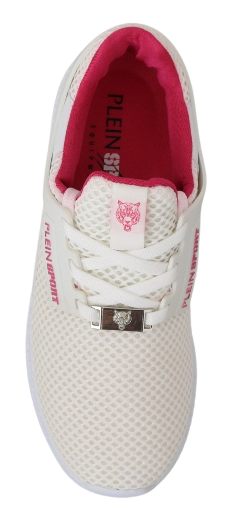 Philipp Plein Weiß Rosa Polyester Becky Sneakers Schuhe