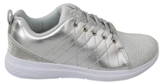 Philipp Plein Gisella Silber Polyester Sneakers Schuhe