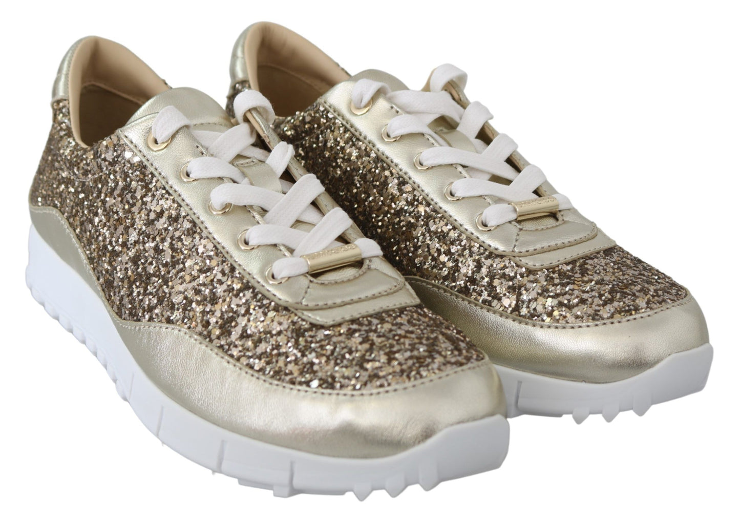 Jimmy Choo antike Monza-Sneaker aus goldenem Leder