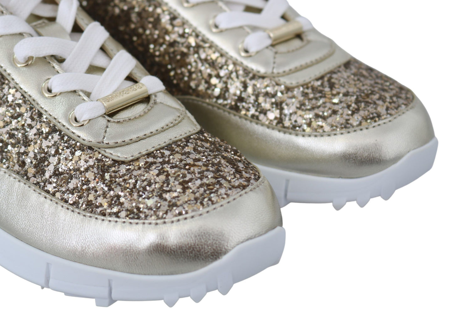 Jimmy Choo antike Monza-Sneaker aus goldenem Leder