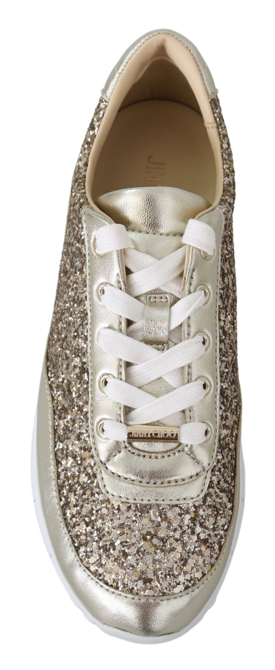 Jimmy Choo antike Monza-Sneaker aus goldenem Leder