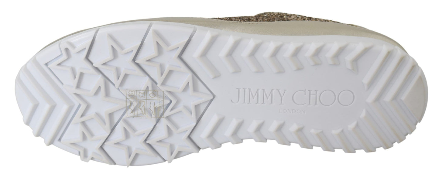 Jimmy Choo antike Monza-Sneaker aus goldenem Leder