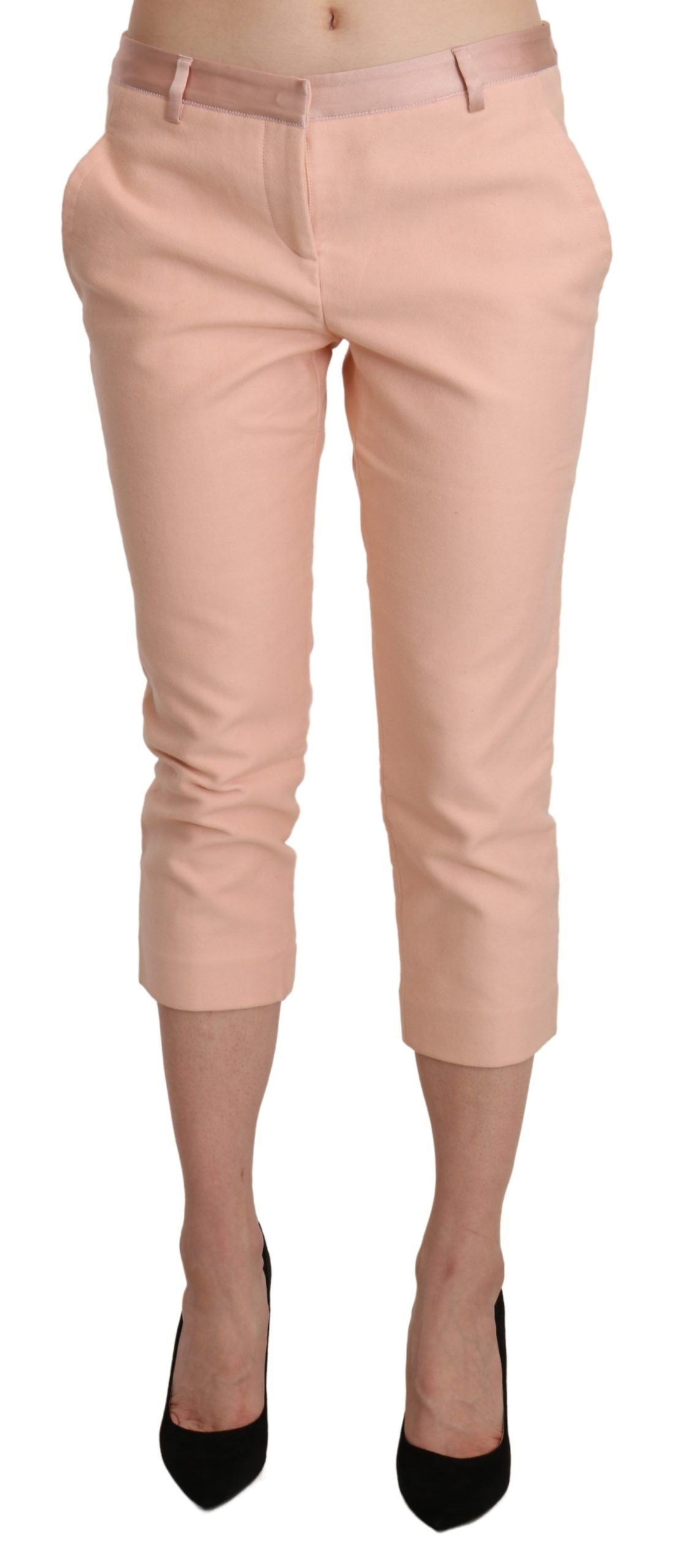 Ermanno Scervino Chic Pink Skinny Capri Pants