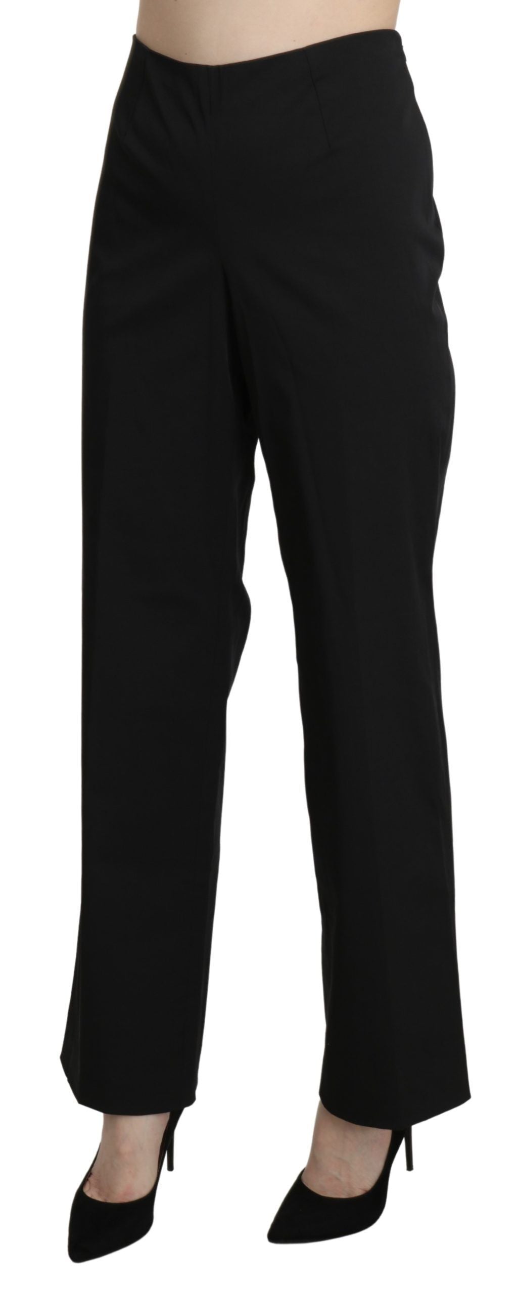 BENCIVENGA Black High Waist Straight Dress Pantalon